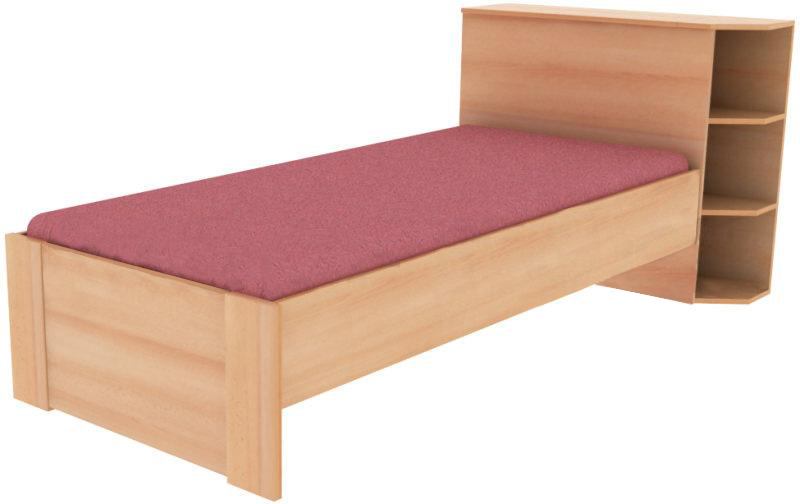 jednolůžková postel s odkládací plochou Luboš